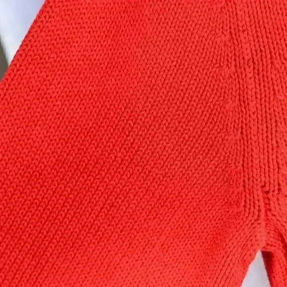 NWT Chaps Size M Red 100% Cotton 1/4 zip mock neck sweater - Picture 11 of 14